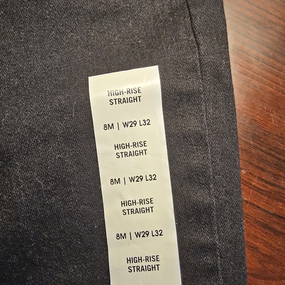 1 NWOT Levi Strauss 8M High Rise Straight Black Jeans - Picture 9 of 11
